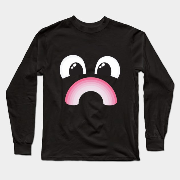 Pastel Goth Aesthetic Sad Face Yami Kawaii Sadness Long Sleeve T-Shirt by Alex21